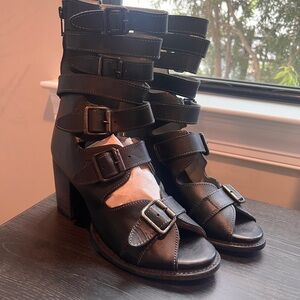 Freebird Bond Black Heeled Boots Sz 8